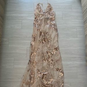 Sequins Sheer Maxi Dress